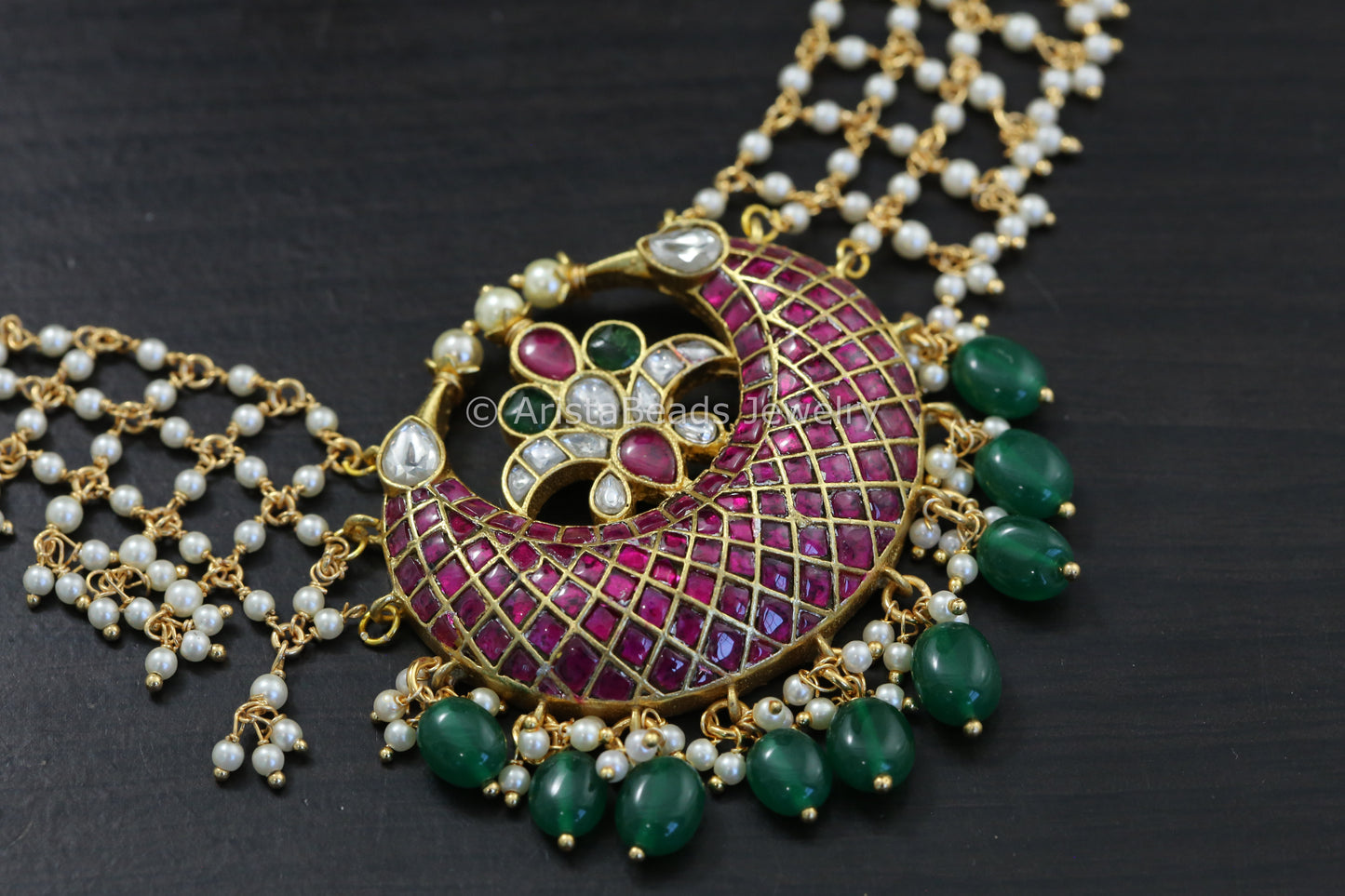 Jadau Kundan Layered Pearl Necklace