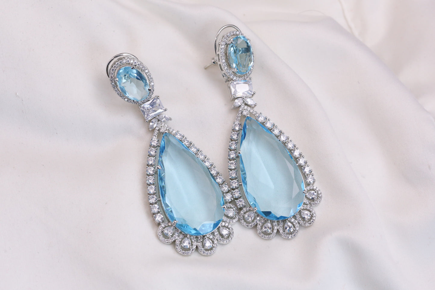 Blue Hydro CZ Earrings