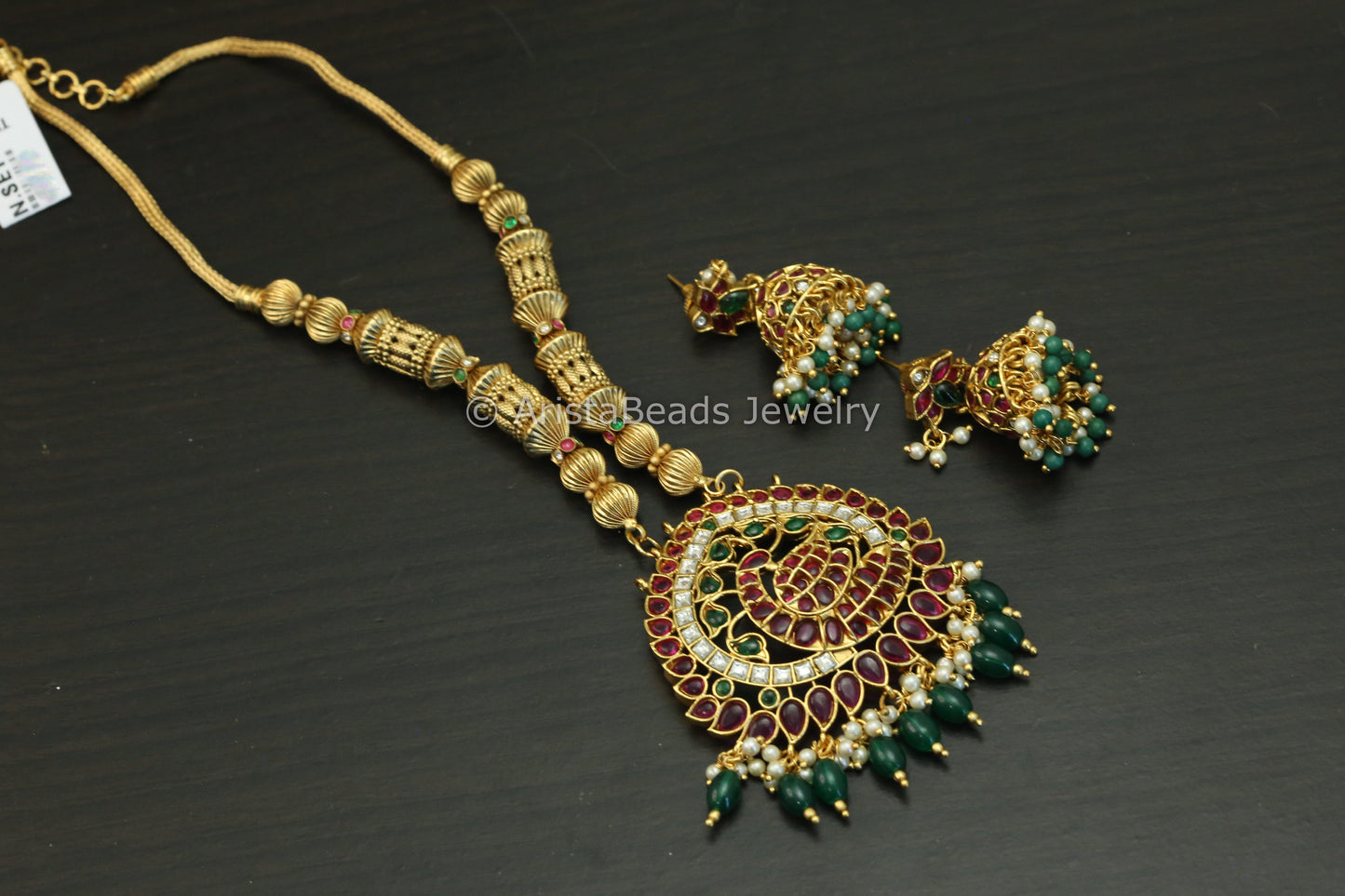 Mayura Kemp Stone Necklace Set