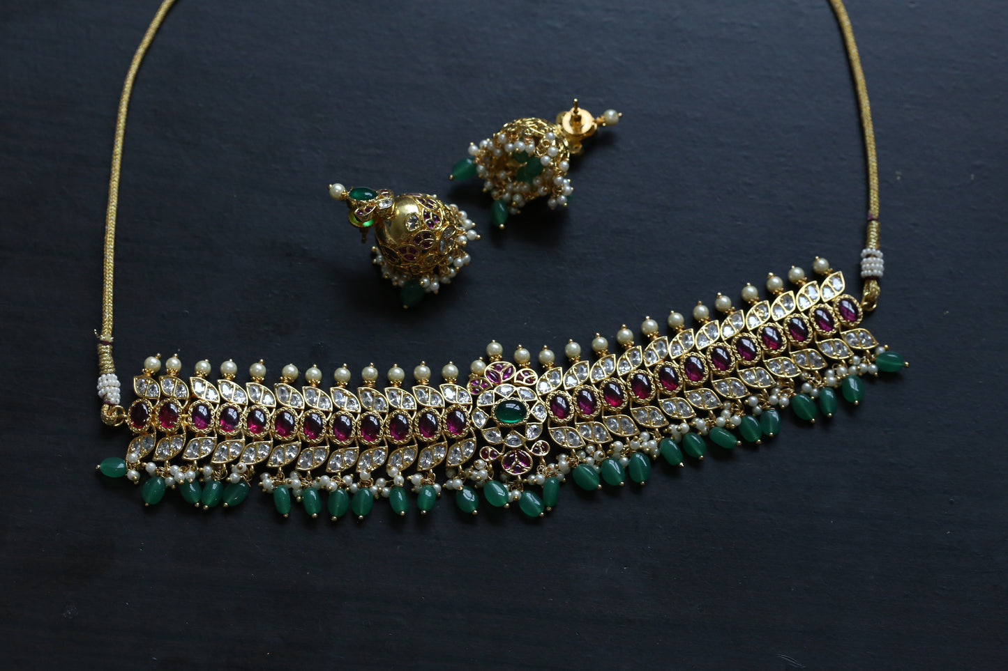 Kemp Stone Multicolor  Necklace Set