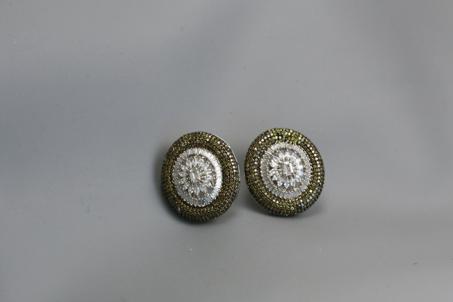 Micro CZ Pave Setting Studs - Olive