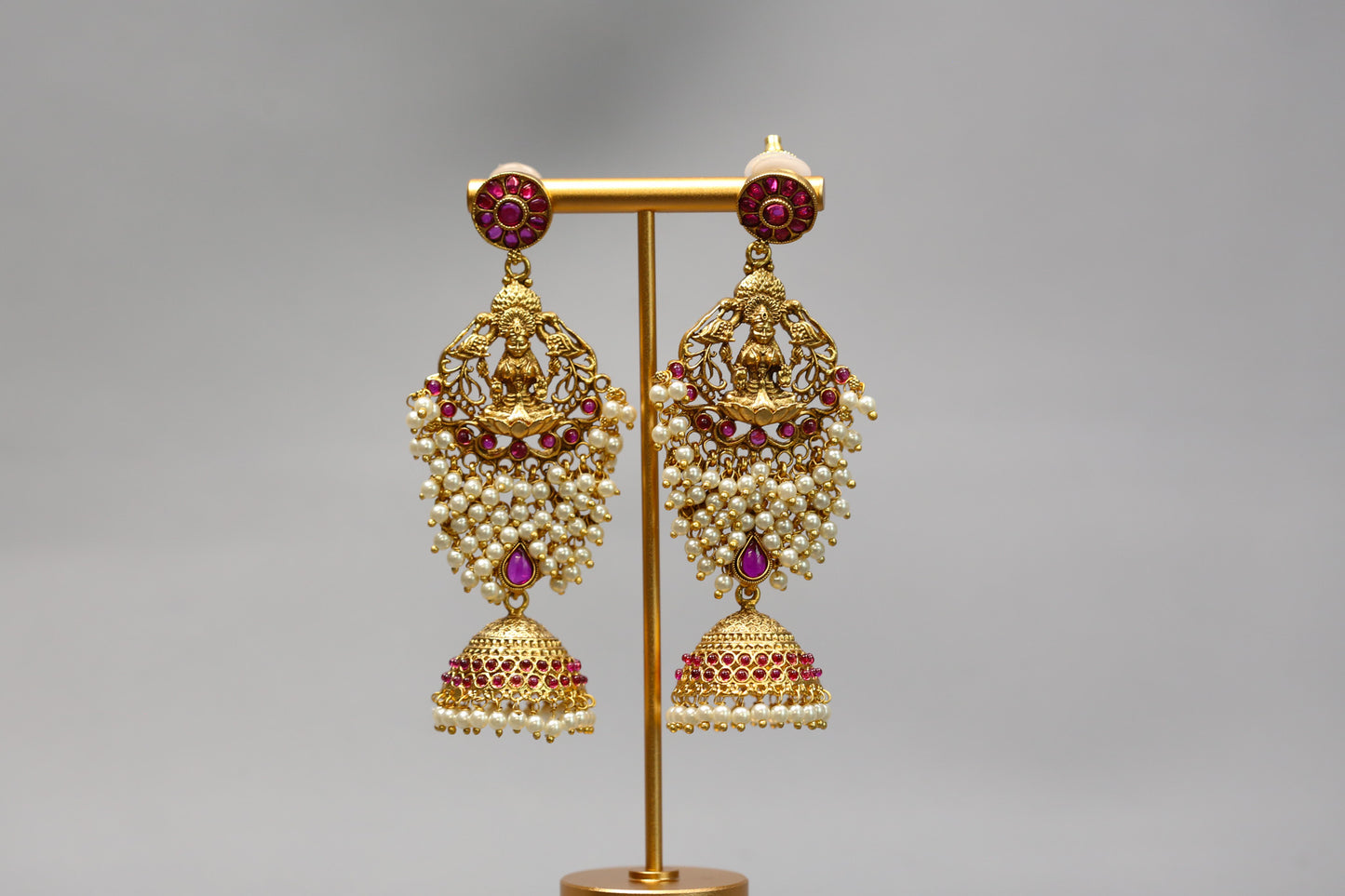 Temple Lakshmi Kemp Jhumka