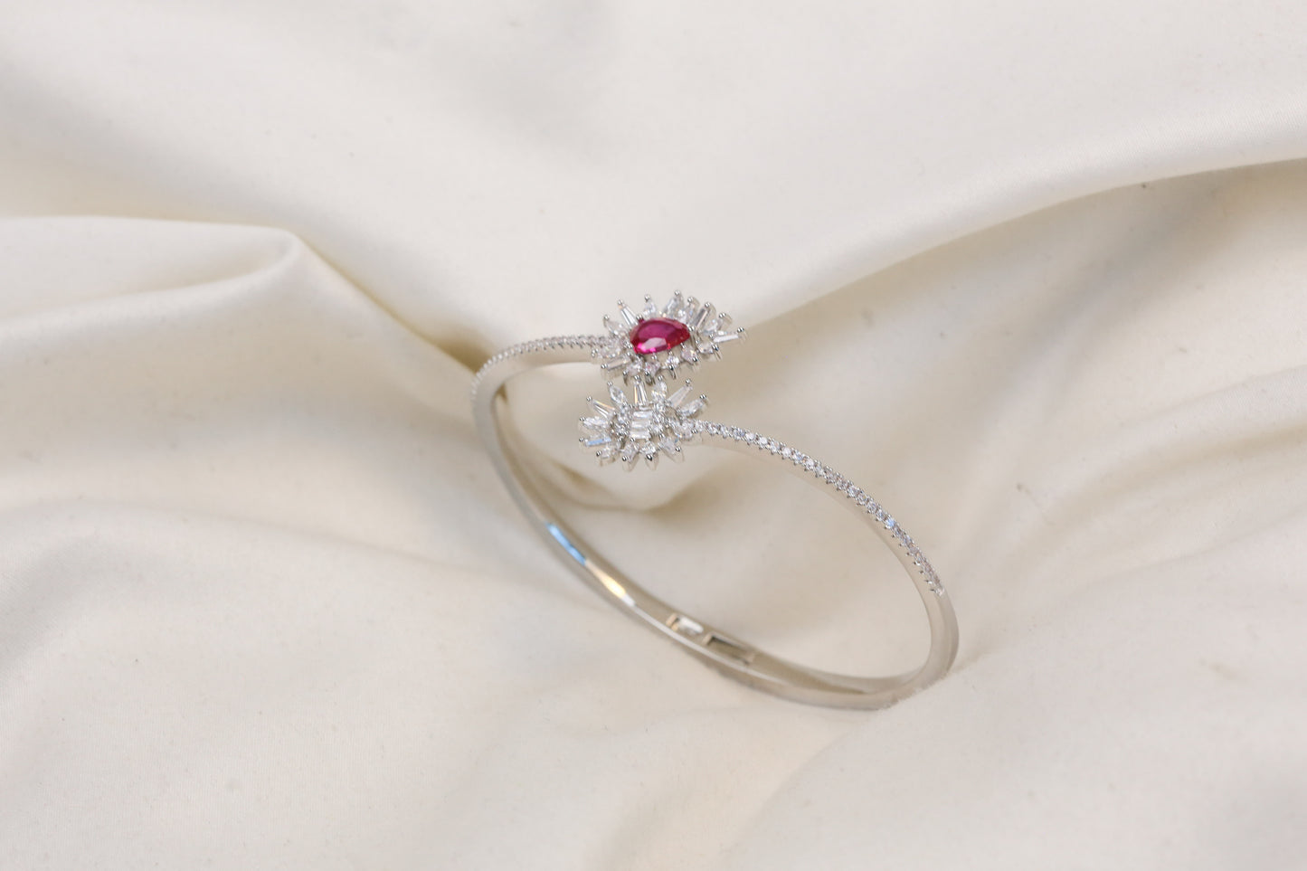 Openable Diamond Setting CZ Bracelet - ABJ-B101-23