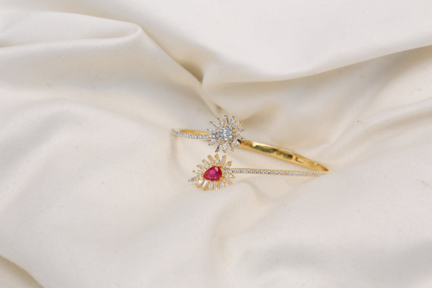 Openable Diamond Setting CZ Bracelet - ABJ-B101-24