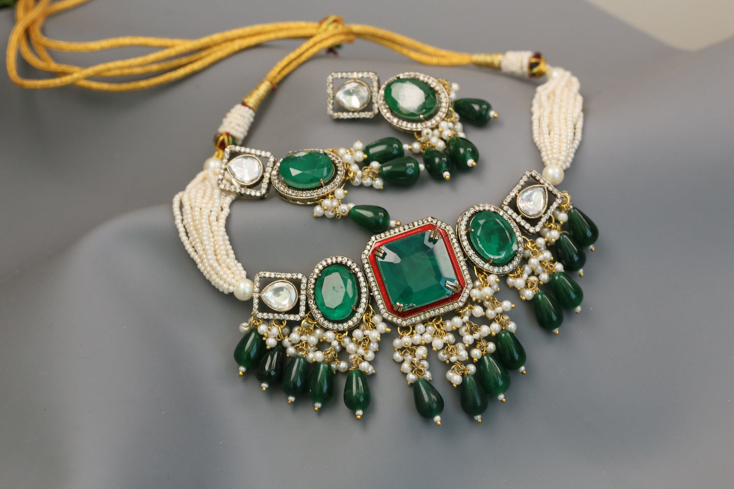 Rishita Doublet Choker Set (104-58) - Green