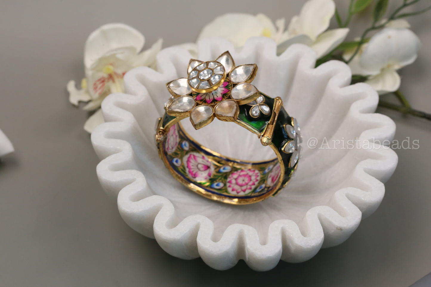 Handmade Meenakari Kundan Bangle (2.6 Openable)