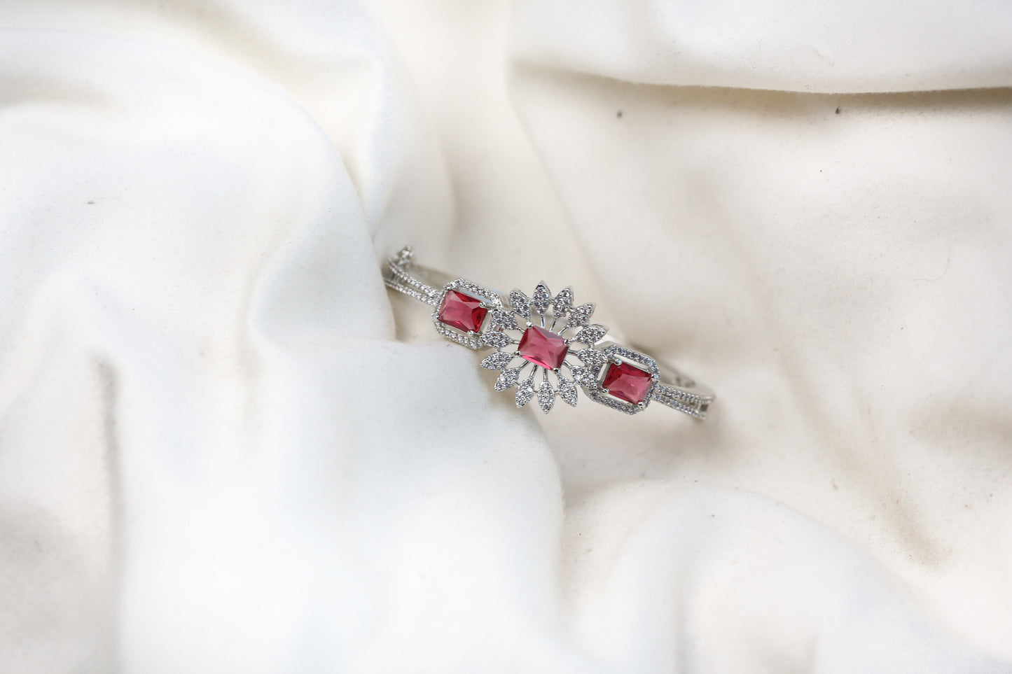 Dainty CZ Bracelet - Red