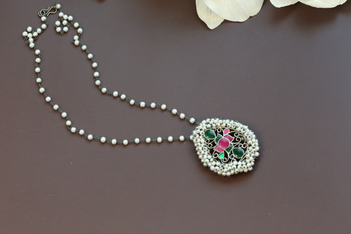 Jadau & Pearl Chain Necklace