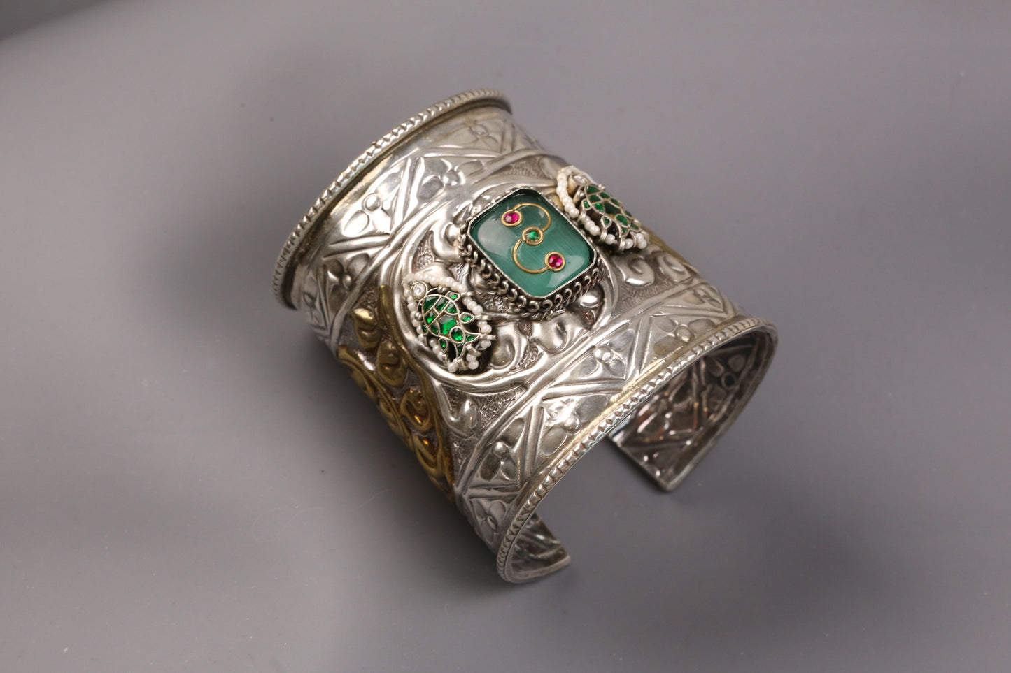 Matsya Dual Tone Jadau Fusion Bracelet (B101-25)