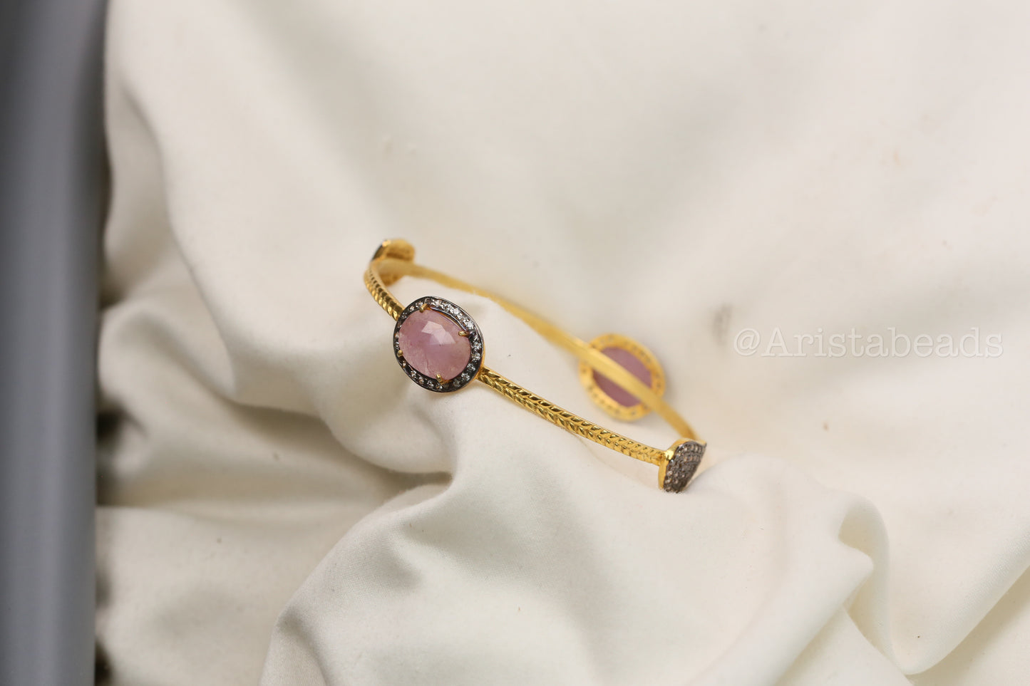 Multi Sapphire 925 Sterling Silver Bangle (2.6)