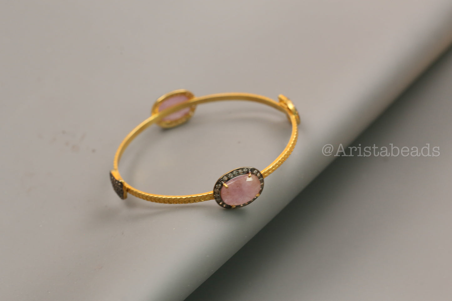 Multi Sapphire 925 Sterling Silver Bangle (2.6)