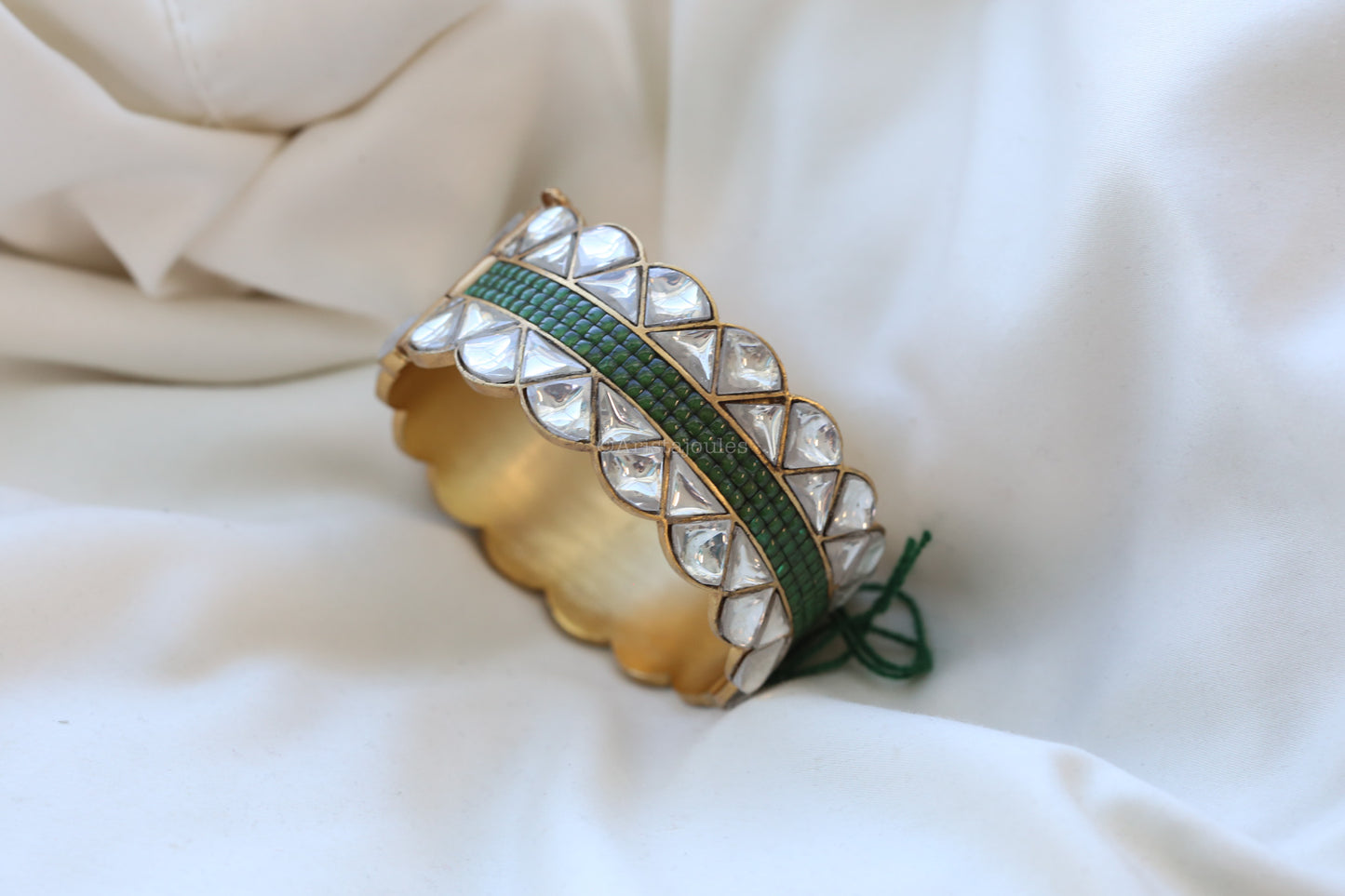 Sameera Designer Jadau Kundan Bangle (2.4 Openable)