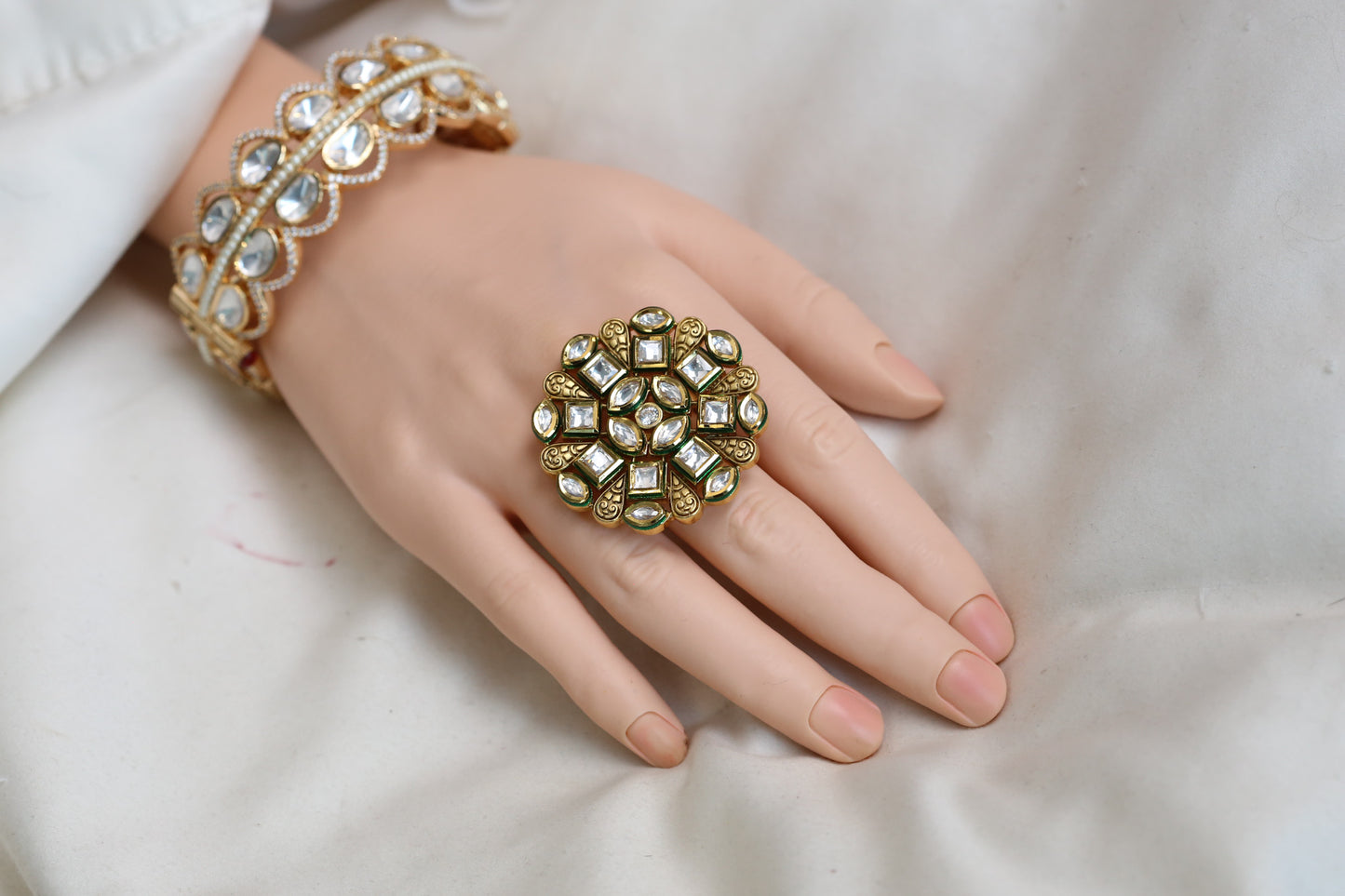 Bikaneri Kundan Rings (Adjustable)