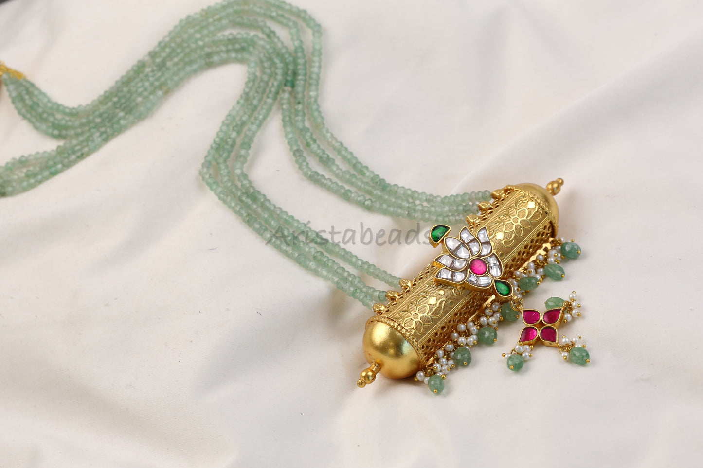Fusion Jadau Tabeez Necklace Set  (103-91)