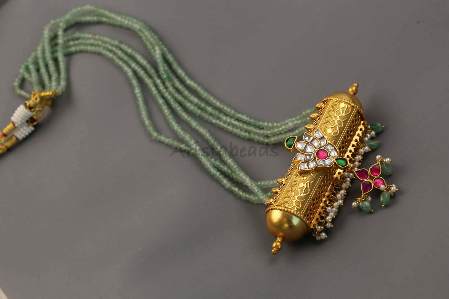 Fusion Jadau Tabeez Necklace Set  (103-91)
