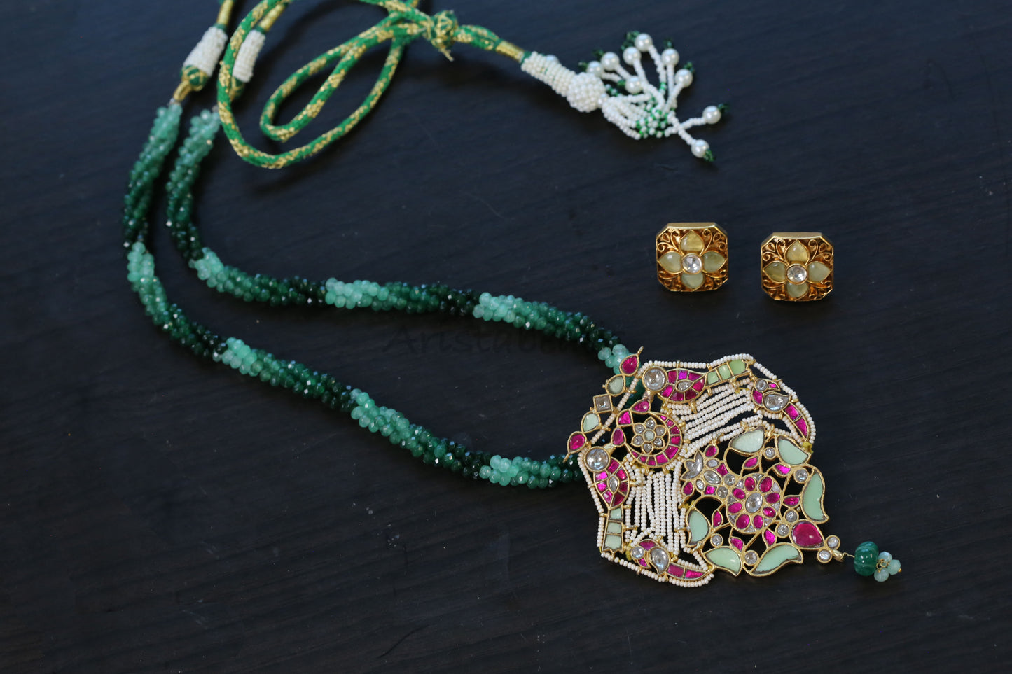 Fusion Jadau Removable Pendant Necklace Set (103-92)