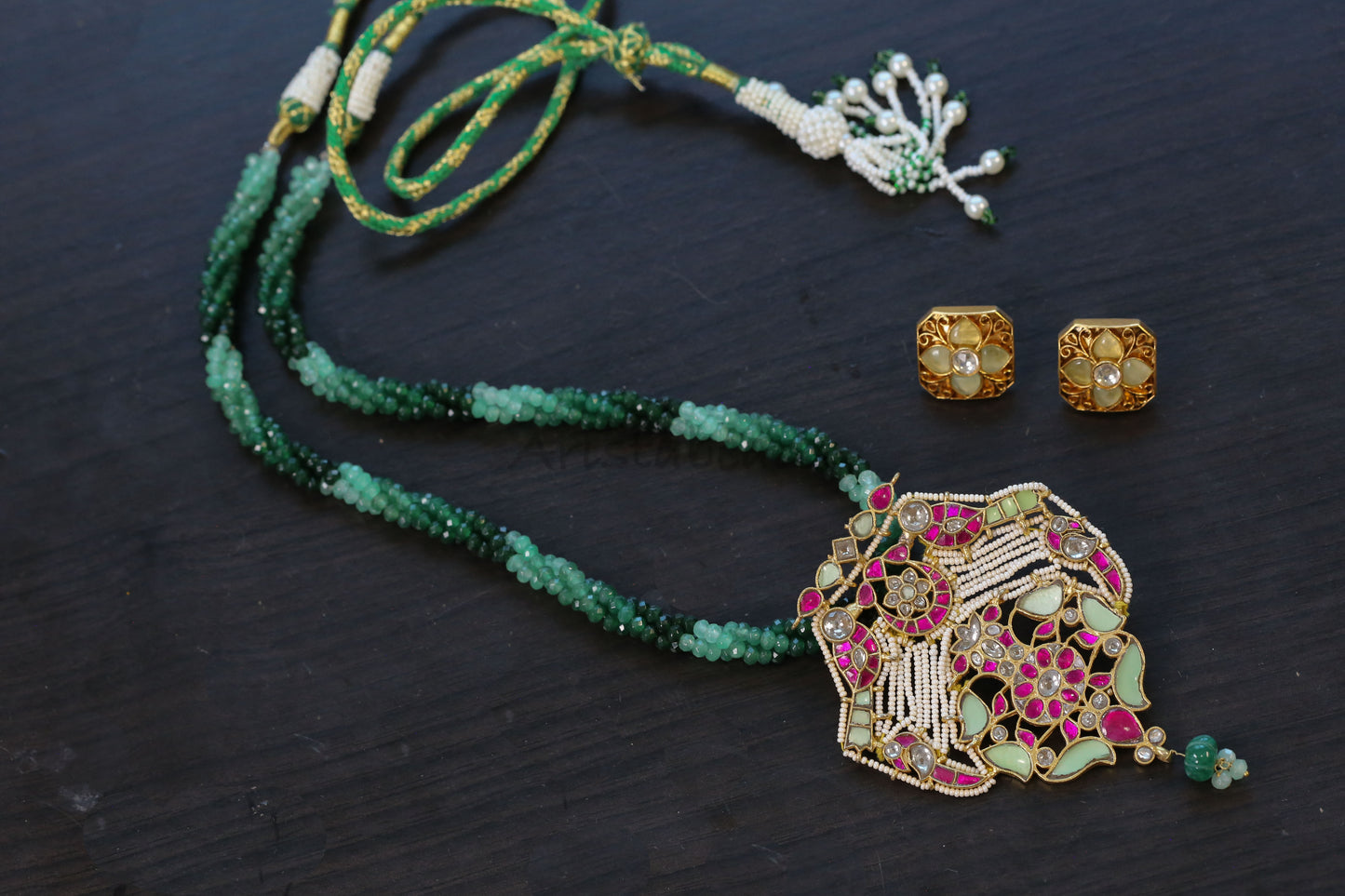 Fusion Jadau Removable Pendant Necklace Set (103-92)
