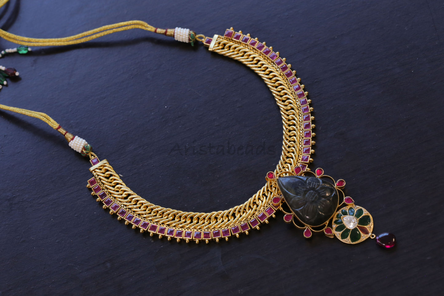 Fusion Handmade Jalebi Necklace (103-93)
