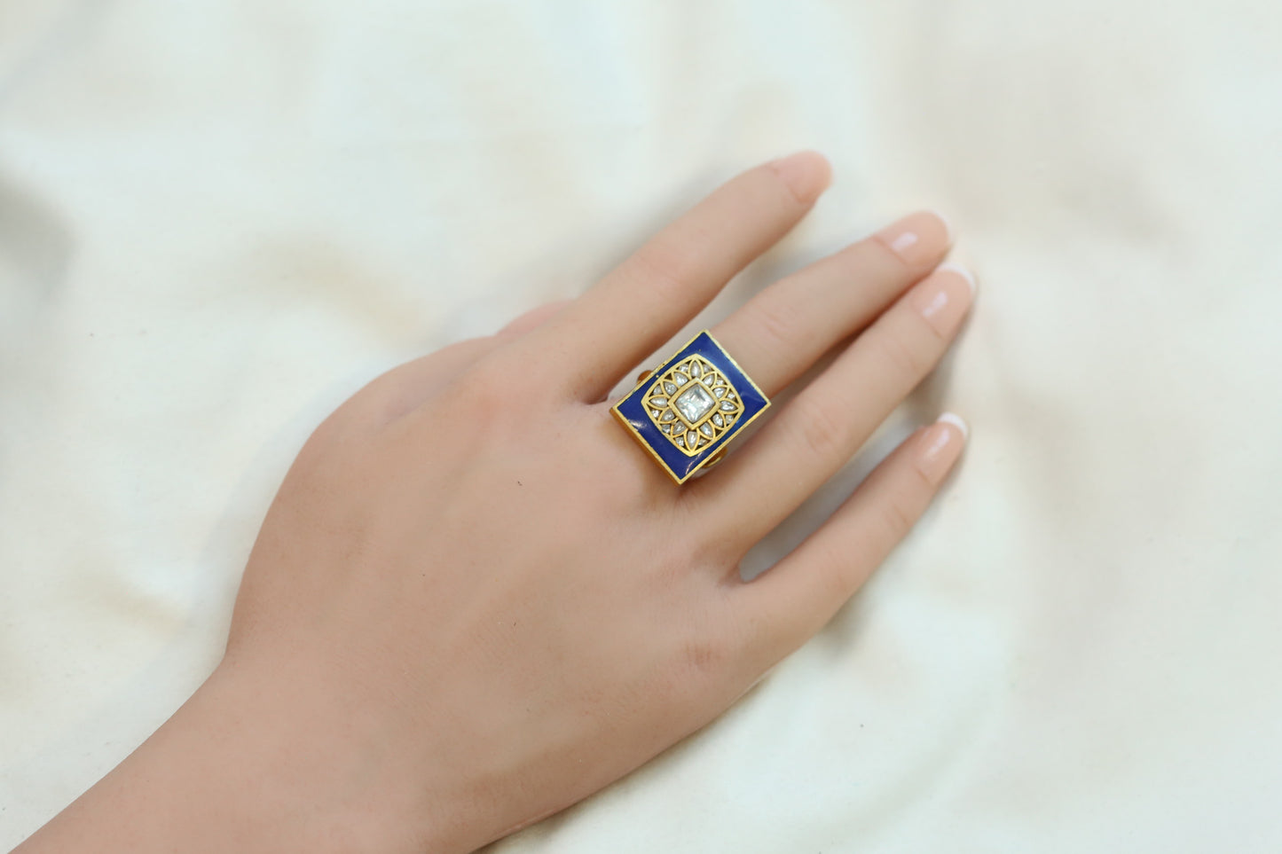 Meenakari Jadau Kundan Ring