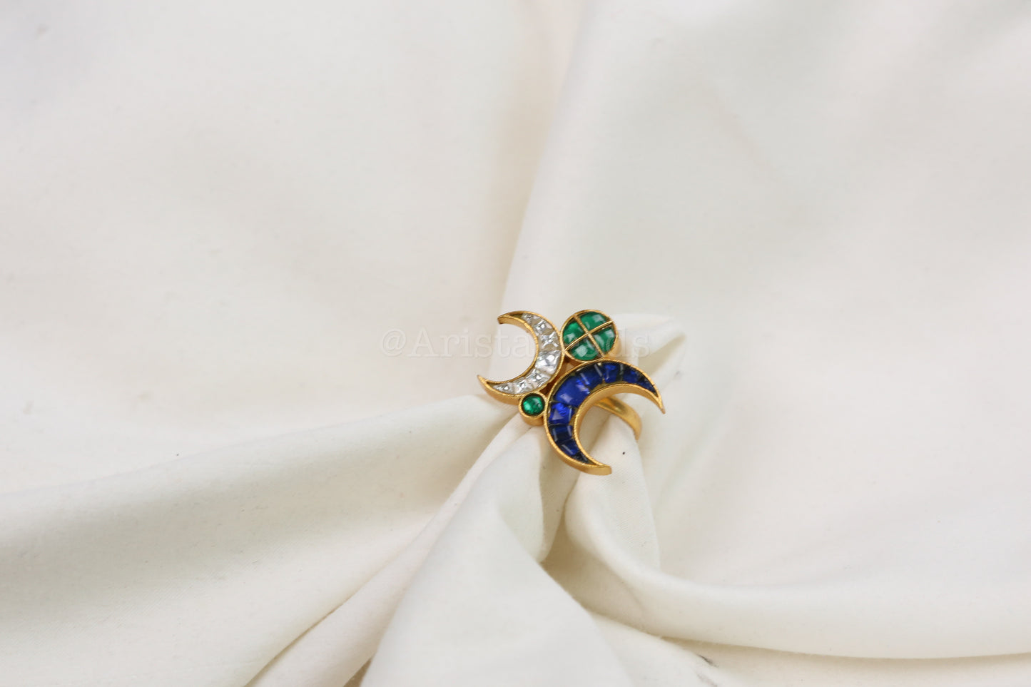 Fusion Takkar Kundan Work Rings (Adjustable)