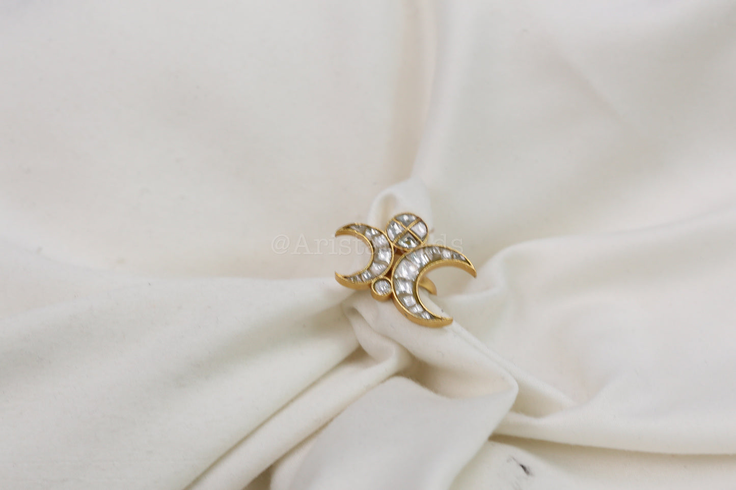 Fusion Takkar Kundan Work Rings (Adjustable)