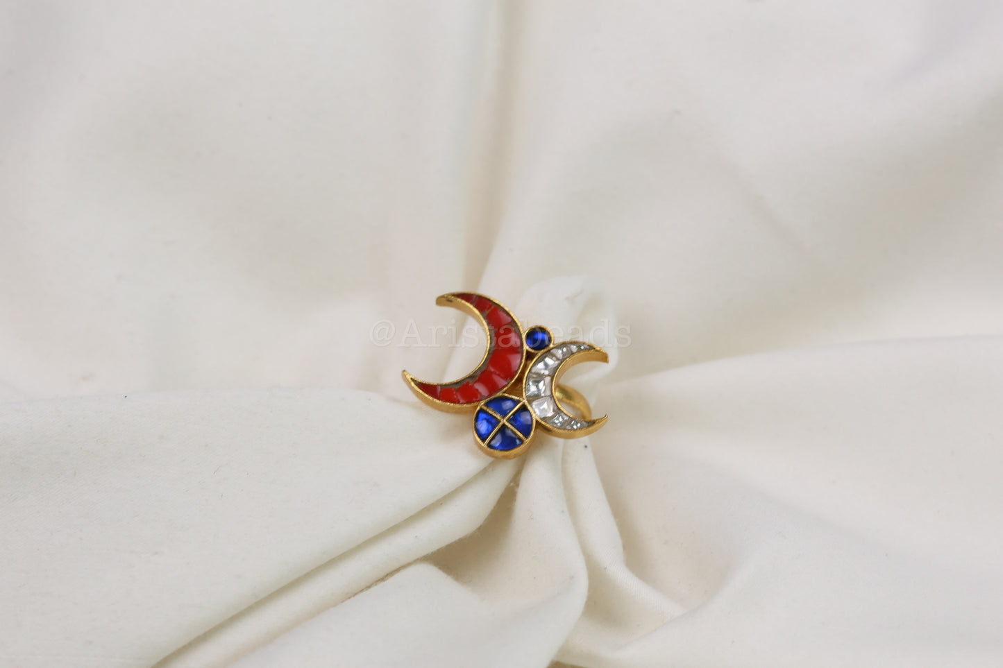 Fusion Takkar Kundan Work Rings (Adjustable)