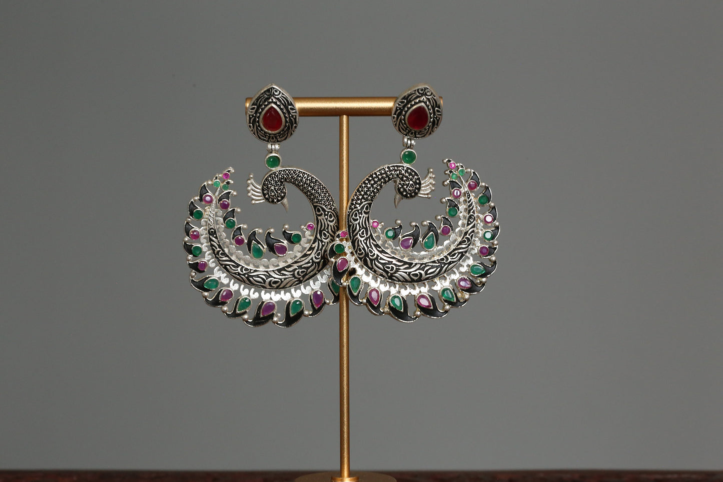 Dancing Peacock Chandbaali - Multi