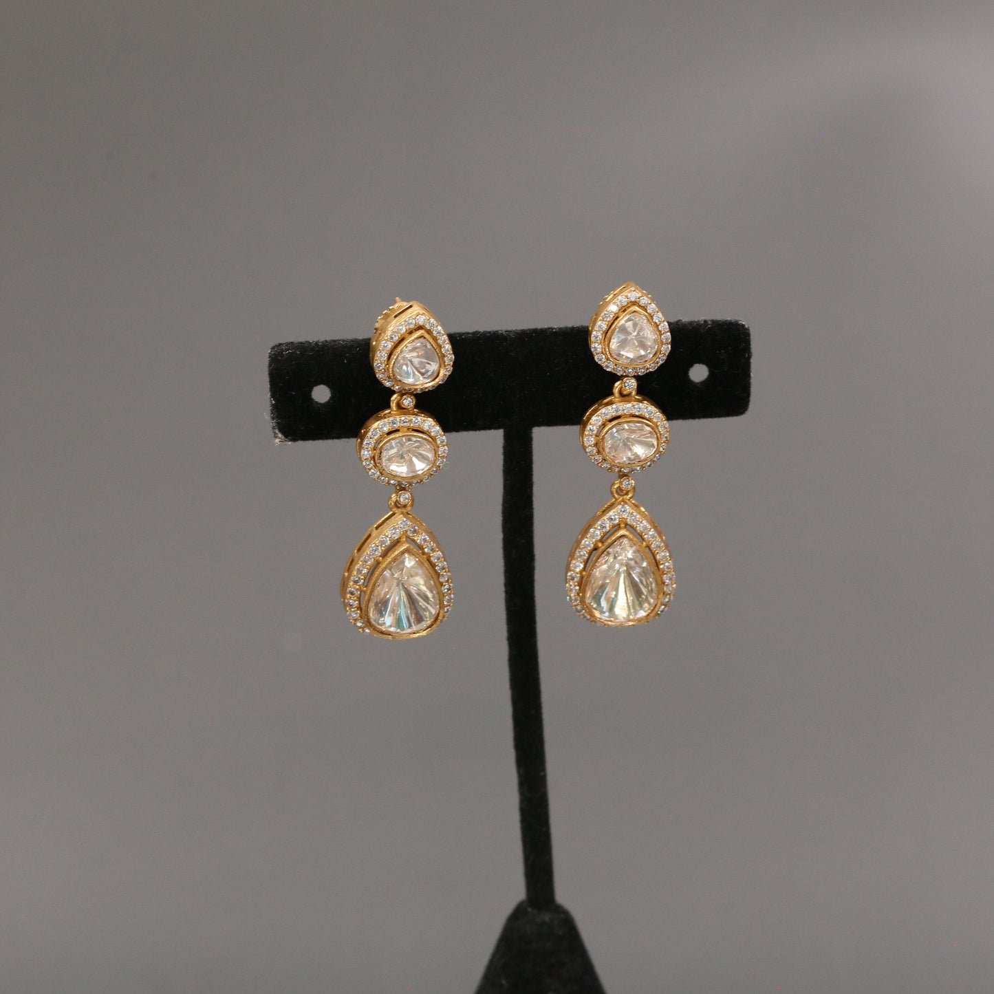 Dainty Real Moissanite & CZ Earrings