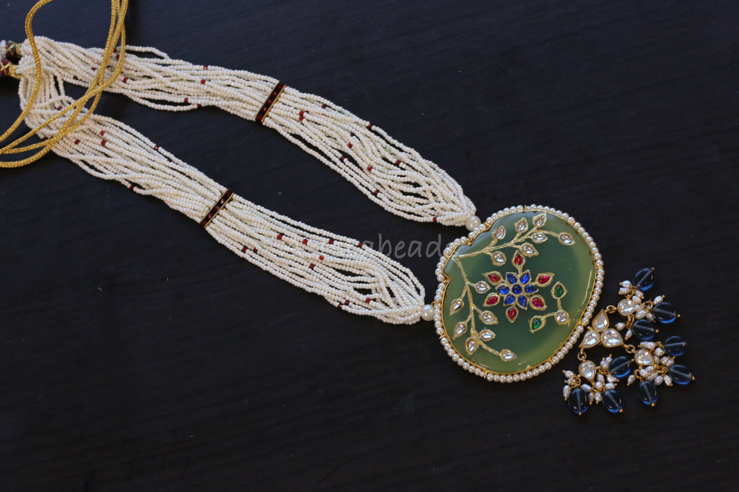 Handmade Inlay Kundan Work Necklace (104-01)