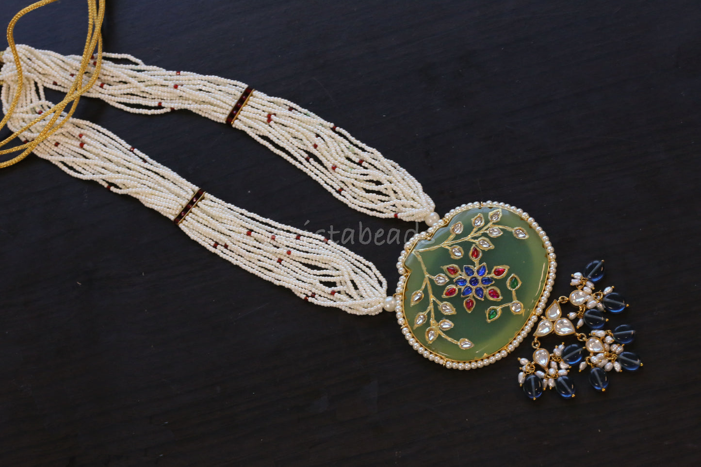 Handmade Inlay Kundan Work Necklace (104-01)