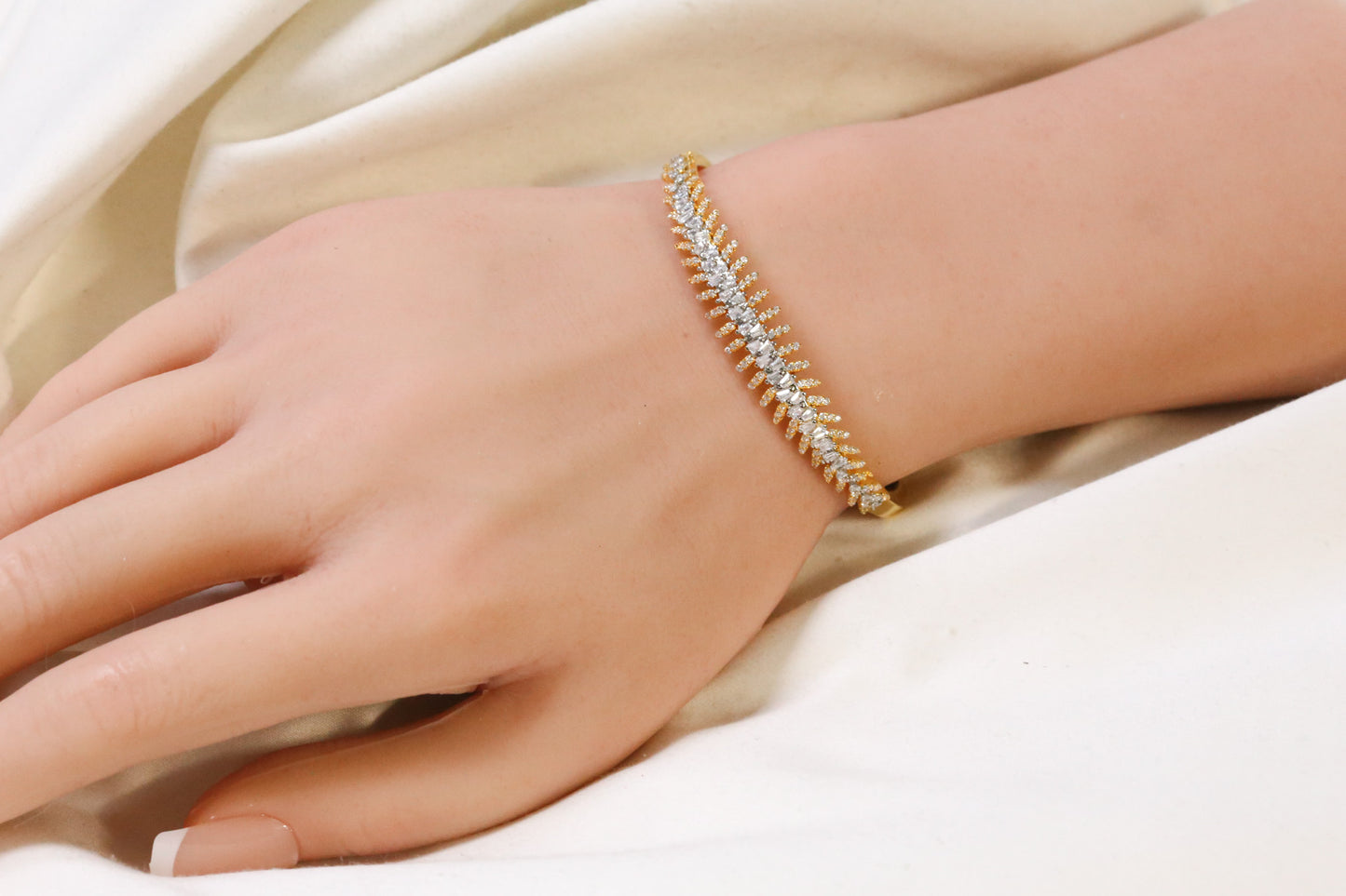 Jenny Openable Micro CZ Bracelet- Gold
