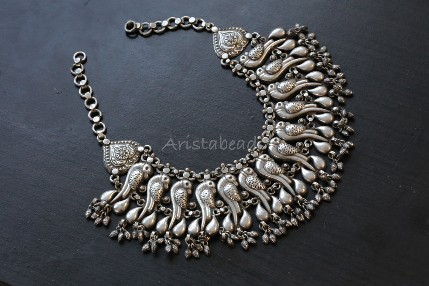 Next To Real Silver Oxidized Necklace (T103-05)
