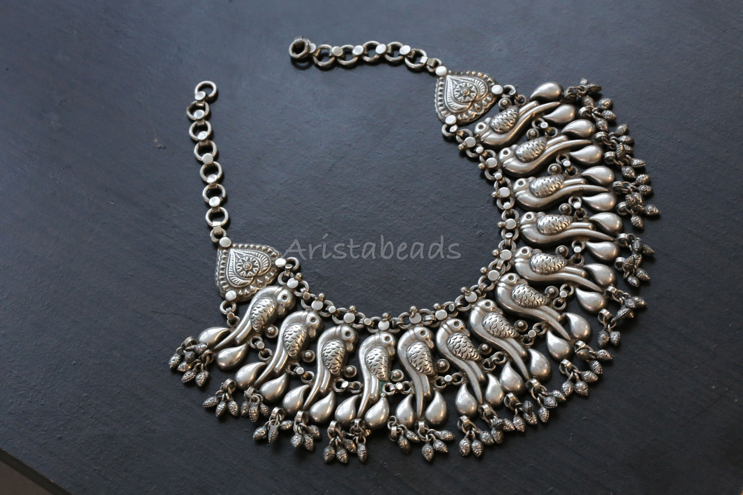 Next To Real Silver Oxidized Necklace (T103-05)