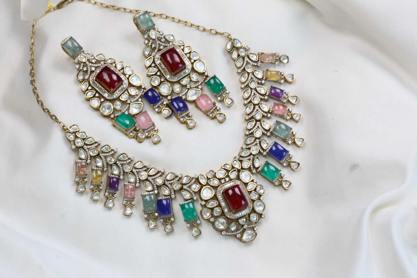 Kundan Polki & Doublet Necklace Set