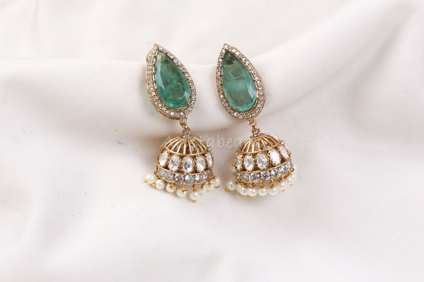 Doublet Semiprecious Jhumka - (101-74)