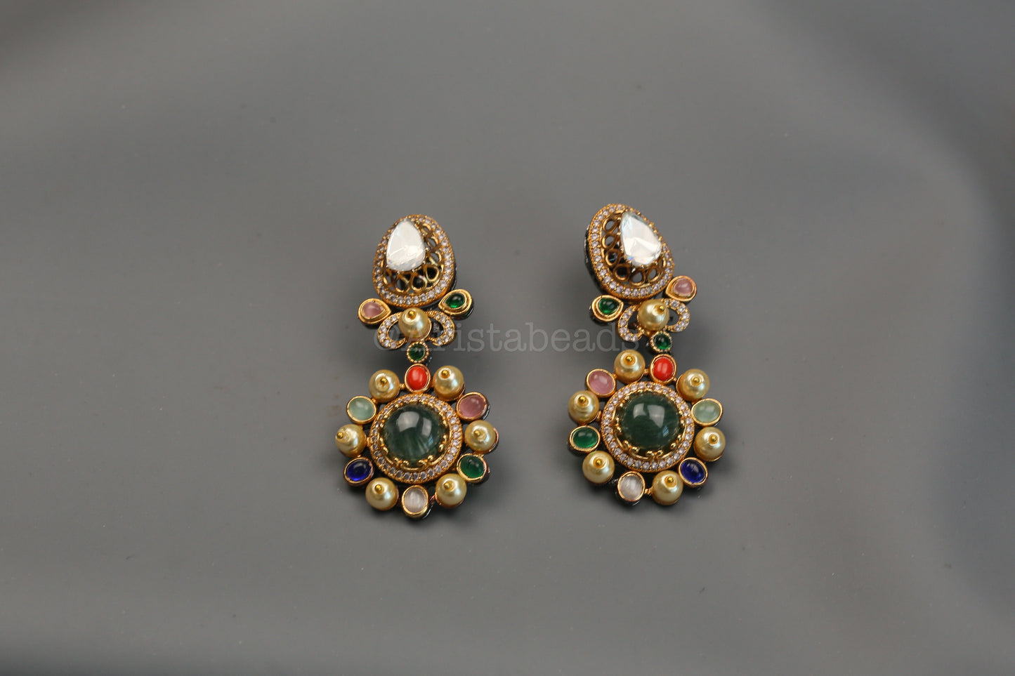Sabya Semiprecious Stones & Polki Necklace Set