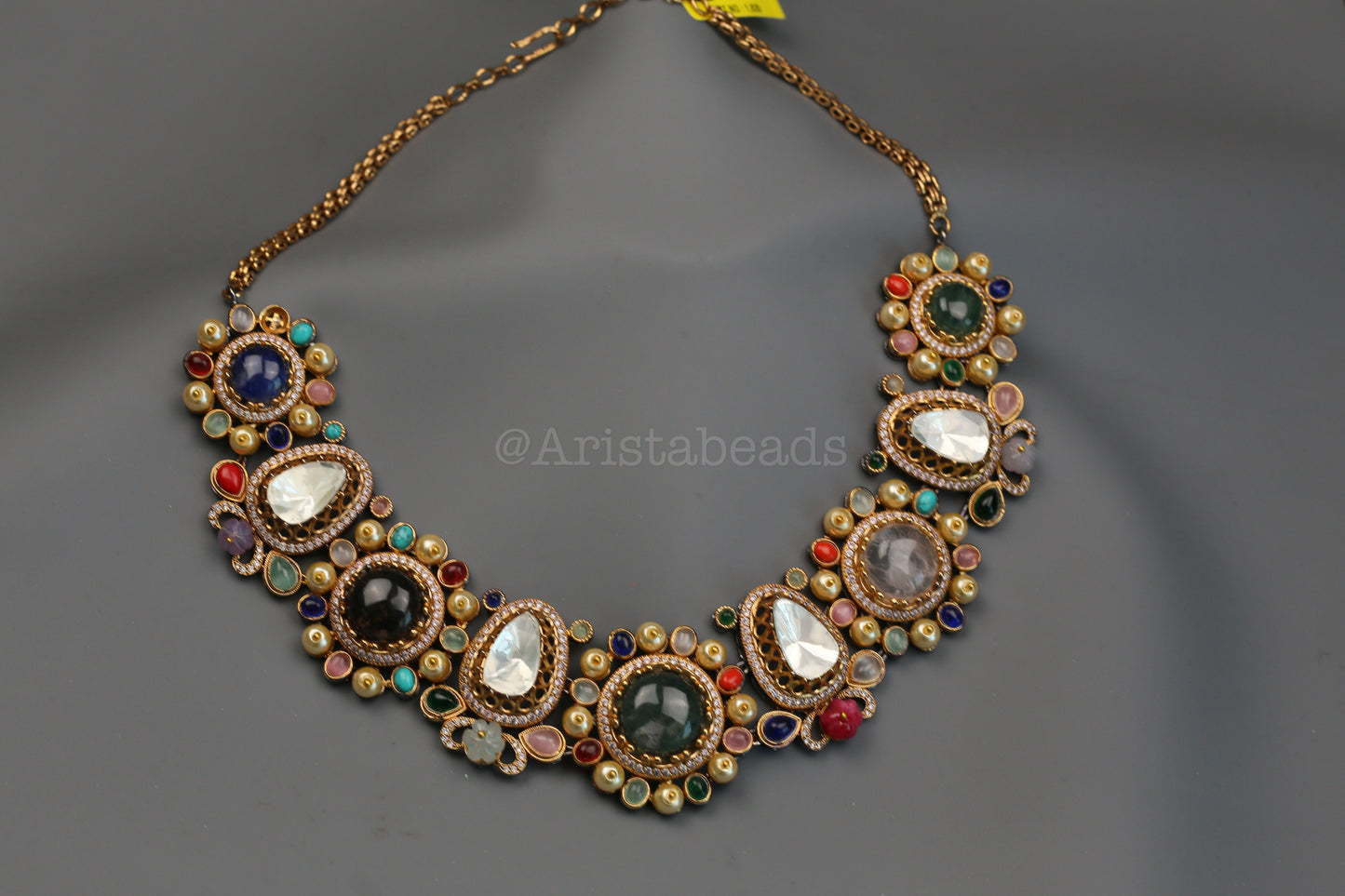 Sabya Semiprecious Stones & Polki Necklace Set