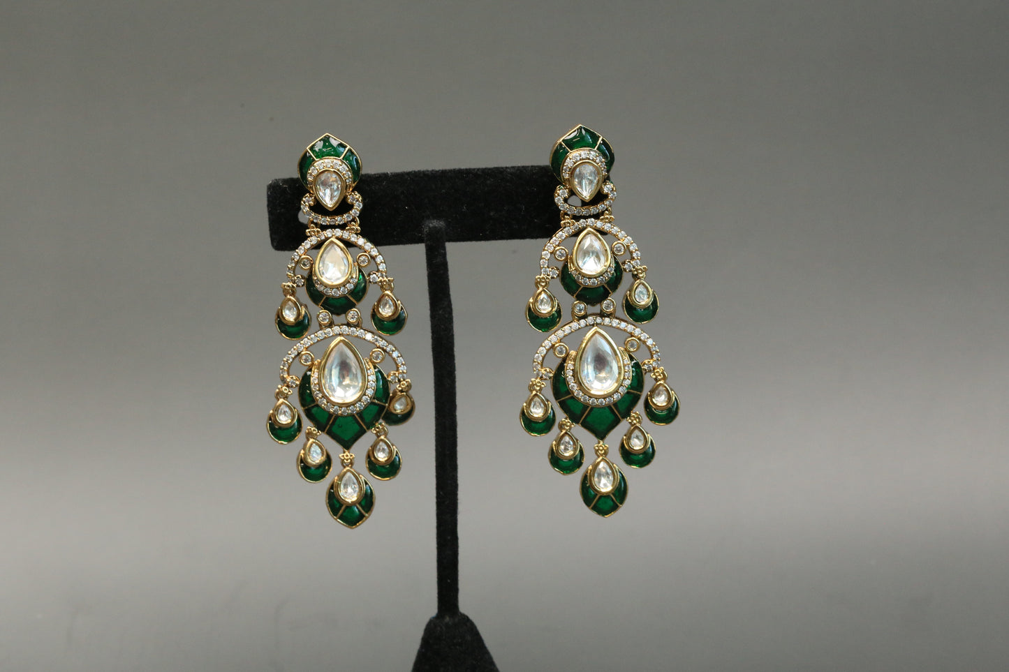 Ananya Takkar Kundan Earrings - Green