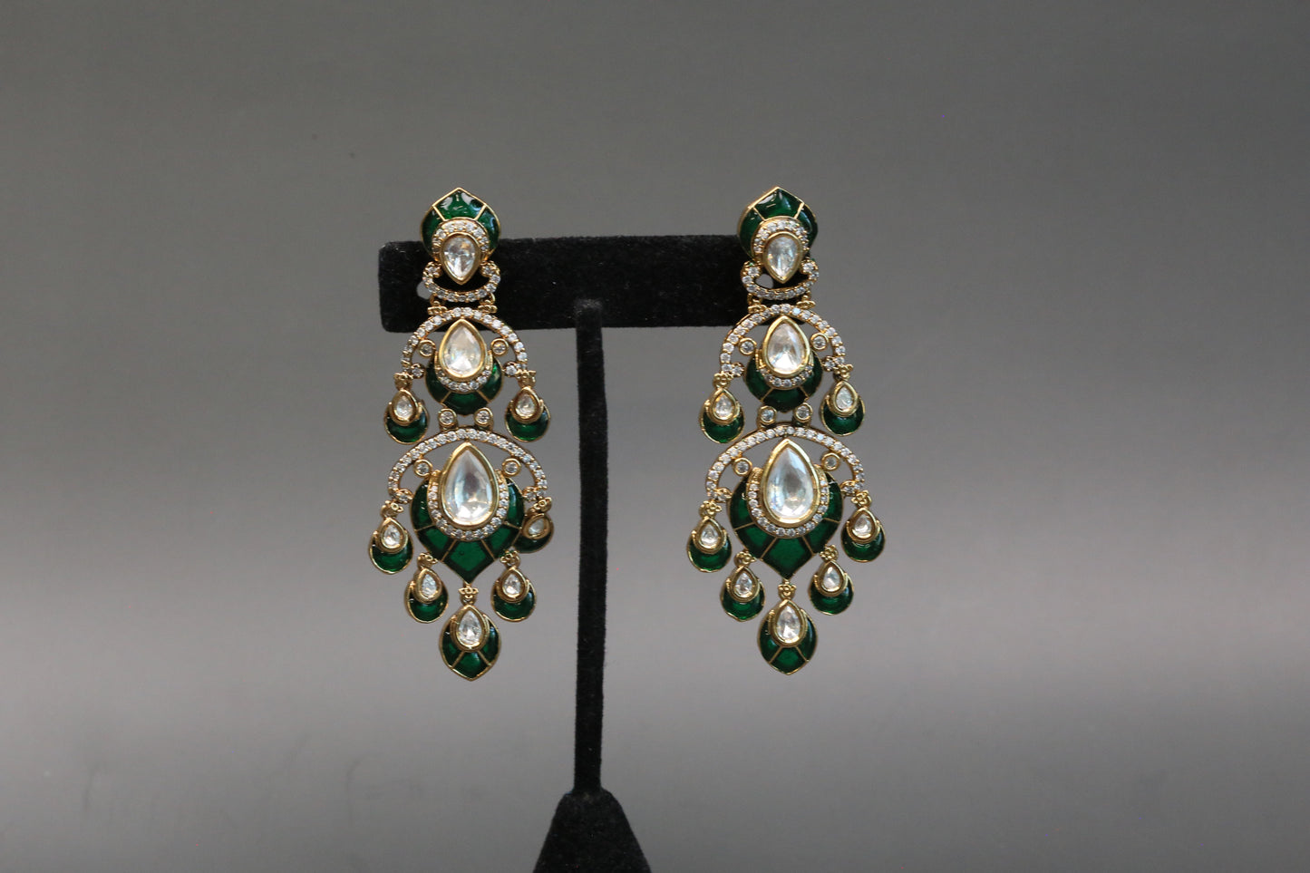Ananya Takkar Kundan Earrings - Green