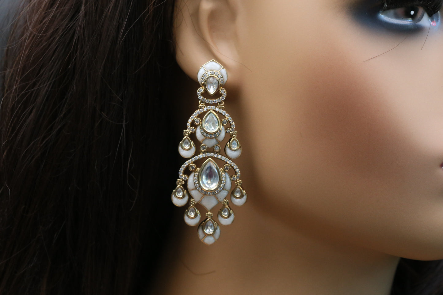 Ananya Takkar Kundan Earrings - Ivory