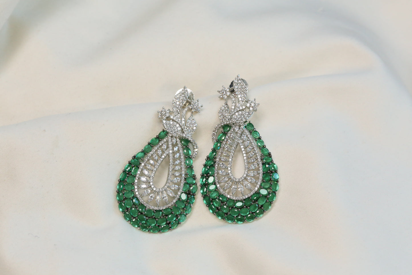 Premium CZ Earrings - Green