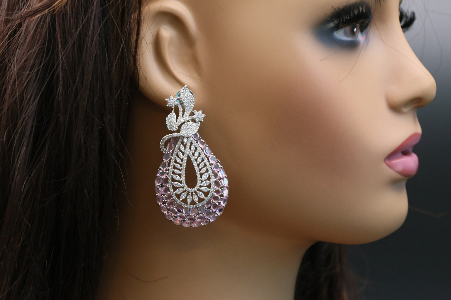 Premium CZ Earrings - Blush Pink