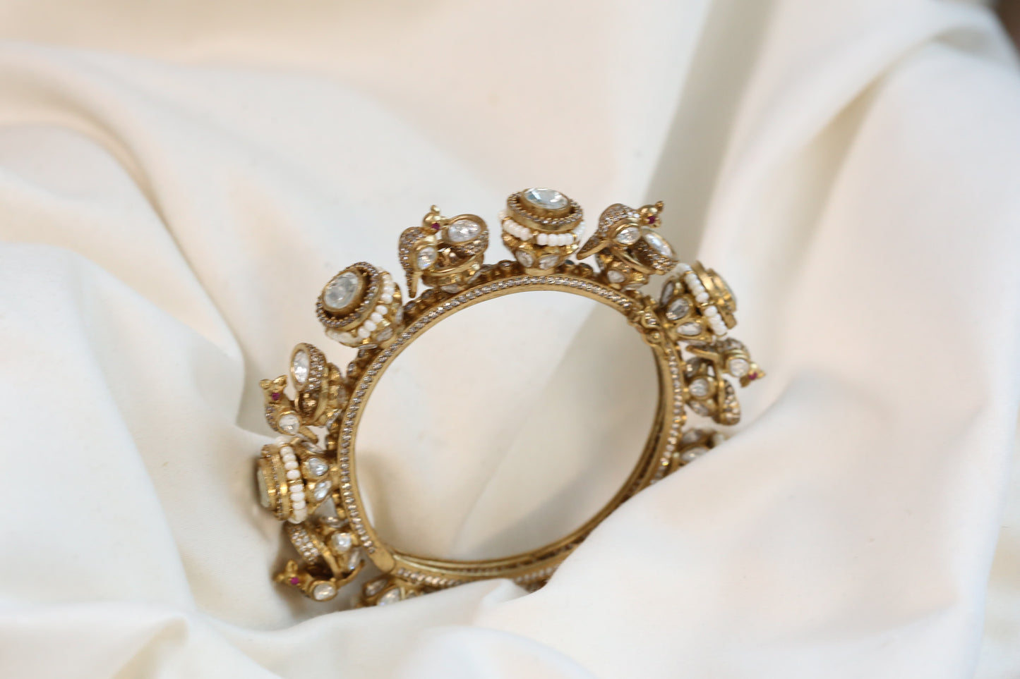 Polki Kundan Pacheli Bangle (2.4 Openable)