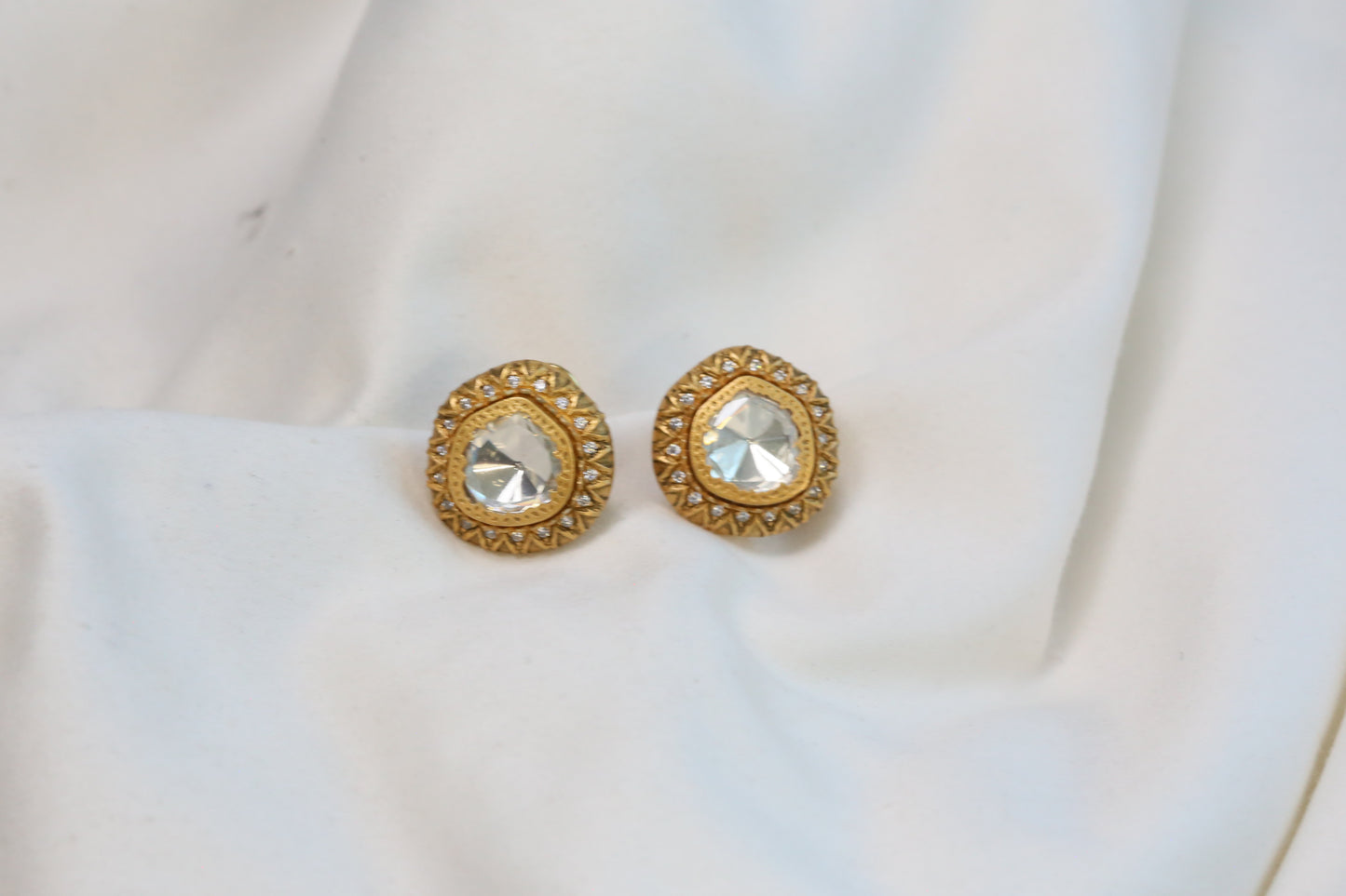 Vintage Premium Real Moissanite CZ Stud