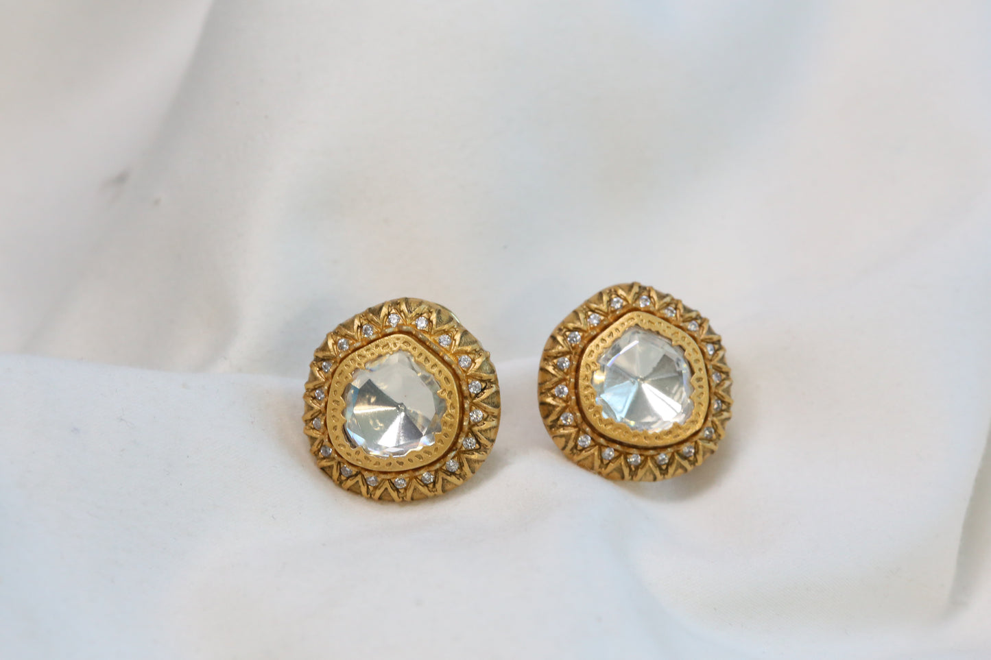 Vintage Premium Real Moissanite CZ Stud