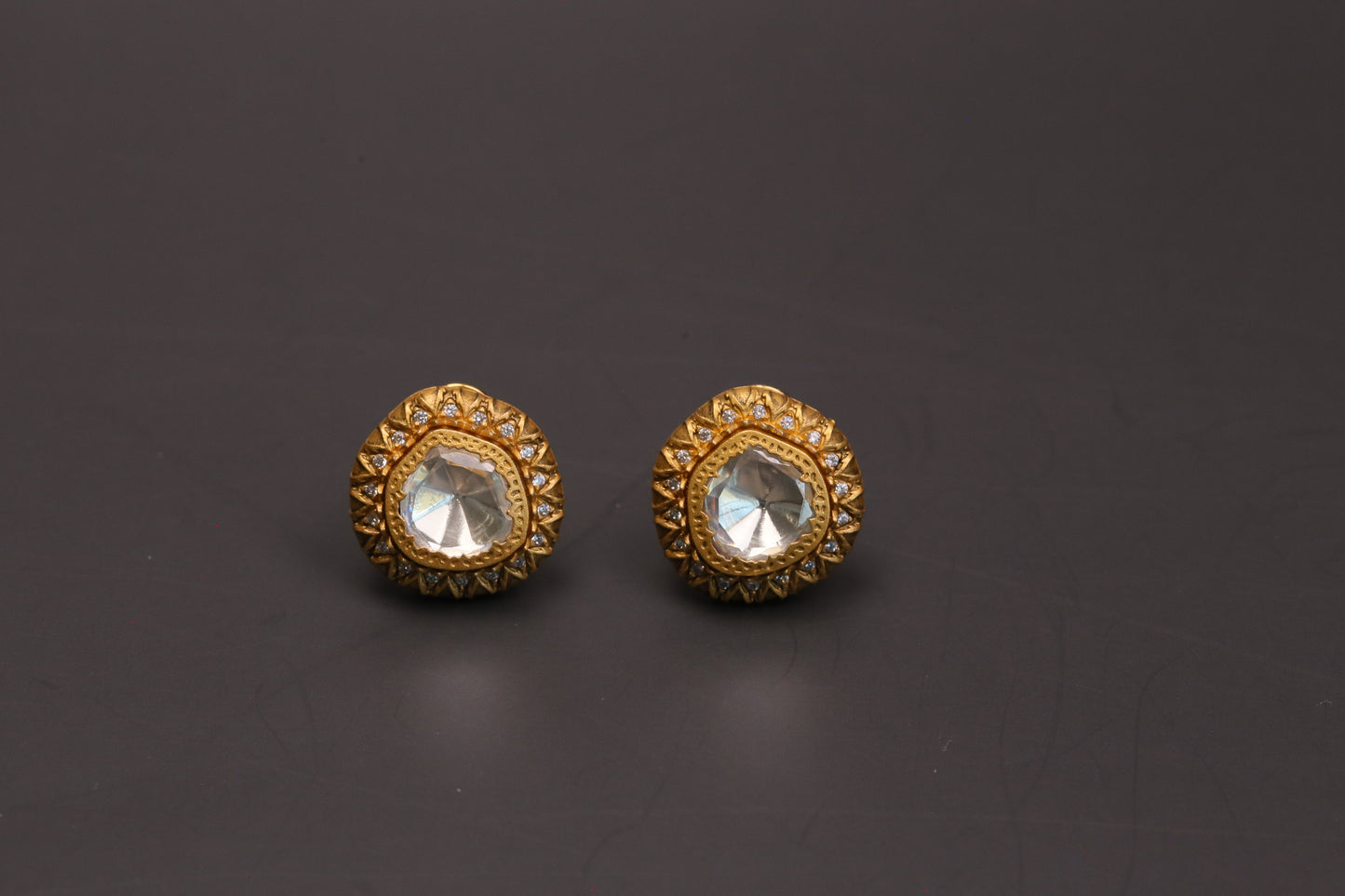 Vintage Premium Real Moissanite CZ Stud