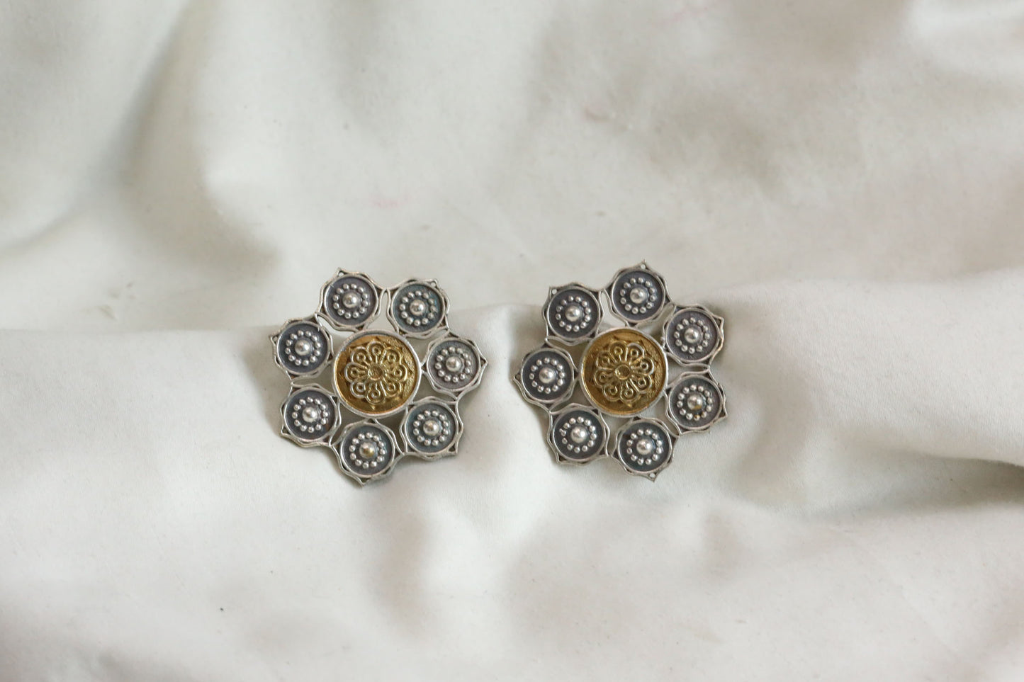 Oversized Dual Tone Studs