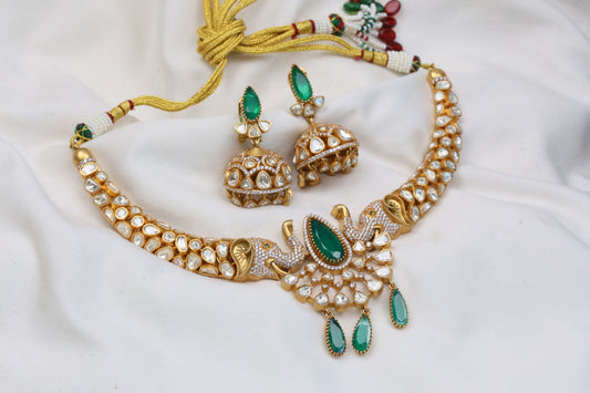 Gajraj Real Moissanites, Micro CZ & Doublet Set