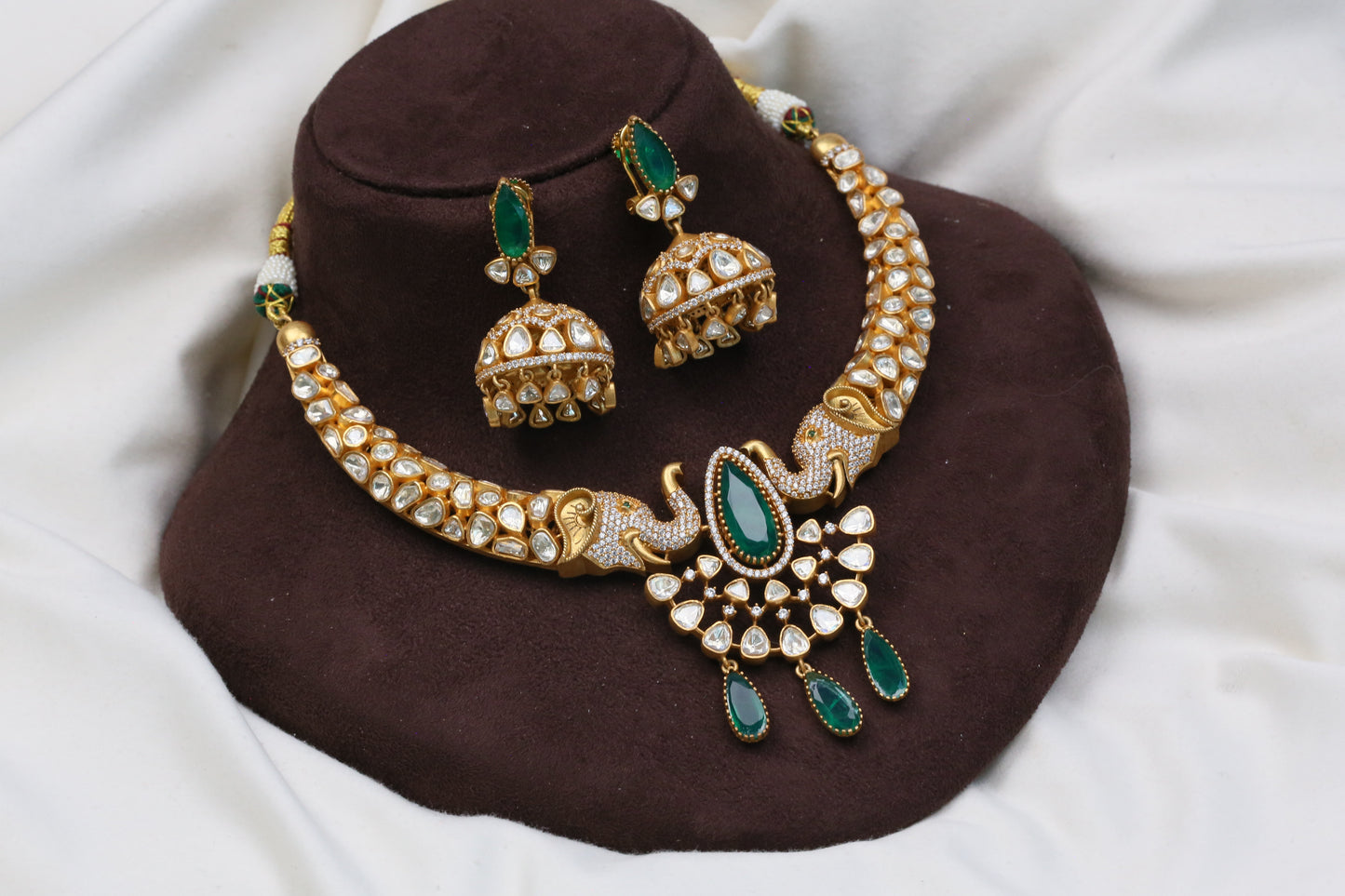Gajraj Real Moissanites, Micro CZ & Doublet Set