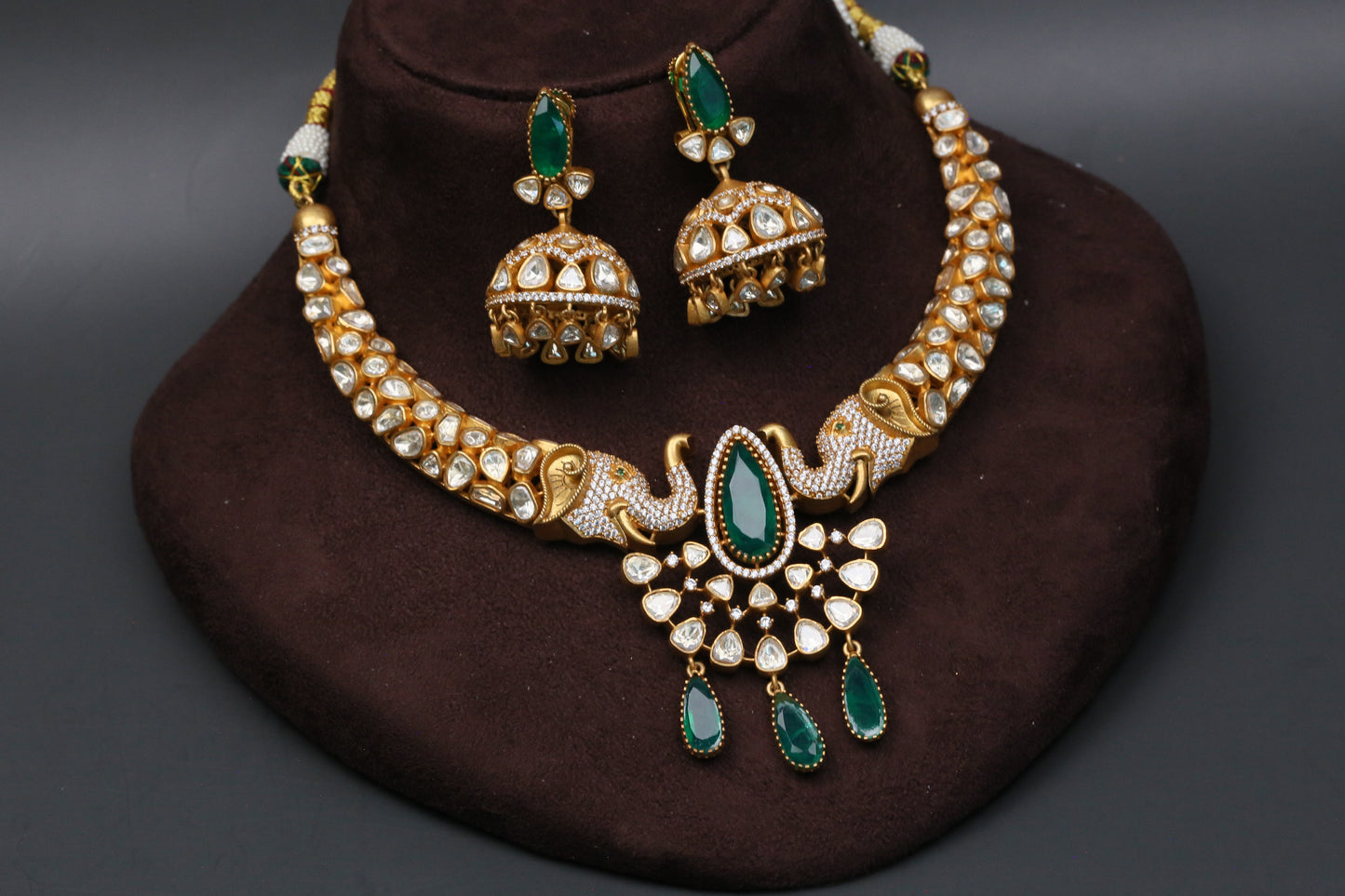 Gajraj Real Moissanites, Micro CZ & Doublet Set